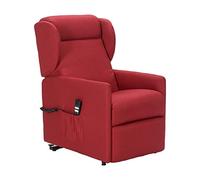 POLTRONE ITALIA Angela 2 Moteurs Fauteuil releveur Relax Dispositif Médical système de Roue Doux siège à Micro-Ressorts résistant aux Taches fauteuils inclinables Bleu Denim