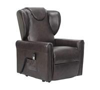 POLTRONE ITALIA Barbara 2 Moteurs Cuir Fauteuil Electrique releveur système de Roue siège à Micro-Ressorts fauteuils pour Personnes âgées Fauteuil de Relaxation Marron