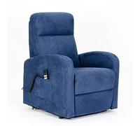 POLTRONE ITALIA Chanel 2 Moteurs Fauteuil releveur inclinable Dispositif Médical 2 Roues siège à Micro-Ressorts Doux fauteuils électriques fauteuils de Relaxation Bleu