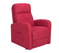 POLTRONE ITALIA Chanel1 Fauteuil Electrique releveur Dispositif Médical 2 Roues siège à Micro-Ressorts Doux fauteuils pour Personnes âgées Fauteuil de Relaxation Rouge