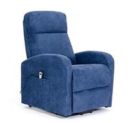 POLTRONE ITALIA Chanel1 Fauteuil Electrique releveur Dispositif Médical 2 Roues siège à Micro-Ressorts Doux fauteuils pour Personnes âgées Fauteuil de Relaxation Bleu