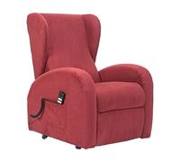 POLTRONE ITALIA Irene1 Fauteuil Relax releveur Dispositif Médical kit 4 Roues siège à Micro-Ressorts Fauteuil électrique Fauteuil pour Personnes âgées Rouge
