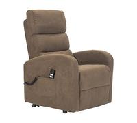 POLTRONE ITALIA Jessica 2 Moteurs Fauteuil Relax releveur Dispositif Médical kit 4 Roues siège à Micro-Ressorts Doux Fauteuil électrique Fauteuil pour Personnes âgées Marron