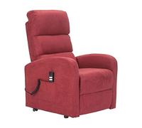 POLTRONE ITALIA Jessica 2 Moteurs Fauteuil Relax releveur Dispositif Médical kit 4 Roues siège à Micro-Ressorts Doux Fauteuil électrique Fauteuil pour Personnes âgées Rouge