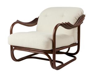 Poltrone Tria Fauteuil Rotin Foncé/Bouclé 001