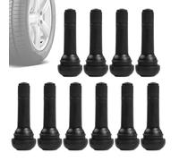 Poludatly Lot de 10 valves en caoutchouc, tiges de valve de pneu de voiture, buse de valve de pneu à clipser, TR413/TR414 en caoutchouc pour valves de pneu de rechange, tiges de valve de pneu avec
