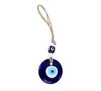 Poludatly Ornement à suspendre contre le mauvais œil, pendentif Cha-rms mauvais œil, décoration en perles de verre contre le mauvais œil, mauvais œil bleu chanceux perlé C-harms vue arrière miroir