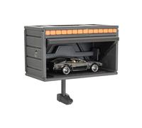 Poludatly Porte-clés de garage de voiture avec porte ouverte, support mural 3D, porte-clés en bois, organiseur de clés, porte-clés en forme de garage pour entrée