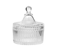 Polvera Con XXL - Recipiente Para Cuerpo 15x14x14cm | De Vidrio 800ml Esponja Belleza Baño Cara Maquillaje Ducha Cosméticos Cuidado Piel Tocador Baño Organizador Transparente