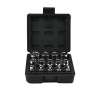 POLXLMOFXO 1 4 PIÈCES Clé de combinaison la tête prise E-Type 6-fleurs noir 1/2 3/8 1/4 Outil réparation automatique E4-24mm