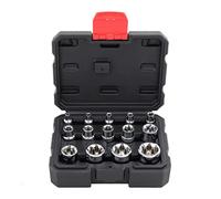 POLXLMOFXO 14pc 1/4 3/8 1/2 Torx Star Socket Set Adaptateur E Type E4-E24 Sockets Teil Tête Réparation auto Outils for main
