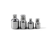 POLXLMOFXO 4PCS 1/4 3/8 1/2 DOUCHE DE DRIVE Adaptateur Convertisseur RÉDUCTEUR AIR IMPORT D'AIR CRAFTATEUR DOUCE CLÉTATEUR D'ADAPTATEUR DES TOINTAGES for LA MAIN(Silver)