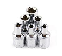 POLXLMOFXO 6pcs 1/4 "6.35mm E4-E10 Set de socket Torx Cr-v e -Type Head Hexagonal Schette Allen Touches Tockets Outils réparation automatique