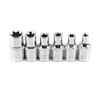 POLXLMOFXO 6pcs 1/4 "Prise de cliquet for SET TORLE STAR TORX Femme Adaptateur ED Socket Pilote Tools for main E4 E5 E6 E7 E8 E10