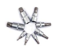 POLXLMOFXO 8pcs1 / 4 3/8 1/2 "Torx Bit SOCEKT SET 12 POINT ADAPTATEUR ALLEN KEY BITS FRANCHE UNIVERSAL FRAND SLOT TOUCHE DE POWER