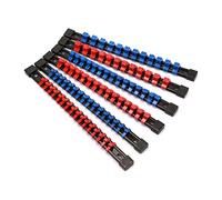 POLXLMOFXO abdos Porte-lecteur d'organisateur de socket, 1/4 pouce d'entraînement x 32 clips, 3/8 pouces 30, 1/2 24