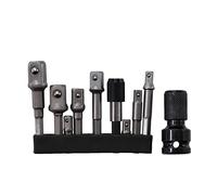 POLXLMOFXO Set d'adaptateur de socket Cr-V Barre d'extension foret pilote d'impact 1/4 '' Hex Shank to 3/8 1/2 Tête carrée for outils électriques(C)