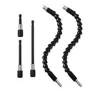 POLXLMOFXO Set d'extension de bits forage 1/4 ", arbre foret flexible 2 pcs, 3pcs Porte-bits tournevis magnétique for changement rapide
