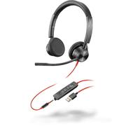 Poly Micro‑casque Blackwire 3325 filaire sur‑oreille USB‑A & jack 3,5 mm Noir