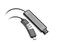 Poly Adaptateur numérique DA Series USB-A et USB-C pour casques QD, avec bouton dédié Microsoft Teams et mise à jour firmware