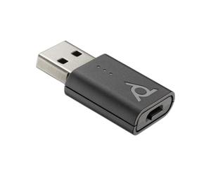 POLY Adaptateur USB DECT 1880-1900 MHz certifié Microsoft Teams pour Savi D400 UC, Noir, Réf. 8J8W1AA, Pays d'origine Chine
