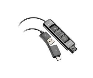 POLY Adaptateur USB vers QD DA85 Noir (USB Type-A/USB Type-C) - Connecteur QD - Compatibilité POLY - 786C7AA - 30g
