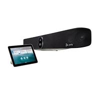 Poly - Barre vidéo Studio X70 + contrôleur Tactile TC8 (Plantronics + Polycom) - Audio et vidéo conférence 4K de qualité supérieure pour Grandes salles de conférence - Caméra, Haut-parleurs, micros -