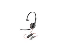 Poly Blackwire 3210 - Blackwire 3200 Series - micro-casque - sur-oreille - filaire - USB-C - noir - Certifié pour Skype for Business, certifié Cisco