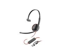 Plantronics - Blackwire 3210 USB Un micro-casque monaural filaire à connexion USB pour des échanges optimaux sur PC/Mac.