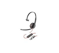 Micro-casque Poly Blackwire 3210 monaural USB-C + adaptateur USB-C/A