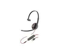 Poly Blackwire 3215 - Blackwire 3200 Series - micro-casque - sur-oreille - filaire - USB-A, jack 3,5mm - noir - Certifié Skype, certifié Cisco