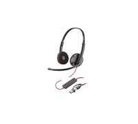 Micro-casque stéréo USB-C Poly Blackwire 3220 + adaptateur USB-C/A (lot)