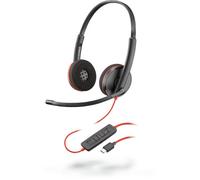 POLY Blackwire 3220 Casque Avec fil Arceau Bureau/Centre d'appels USB Type-C Noir, Rouge