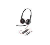 Poly Casque stéréo Blackwire 3220 USB-C et adaptateur USB-C/USB-A Noir en vrac 8X228A6