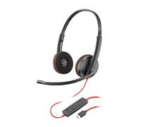 Poly Blackwire 3220 - Blackwire 3200 Series - micro-casque - sur-oreille - filaire - Suppresseur de bruit actif - USB-C - noir - Certifié Skype, Certifié Avaya, certifié Cisco Jabber, certifié UC
