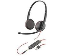 Poly Blackwire 3225 - 3300 Series - micro-casque - sur-oreille - filaire - USB, jack 3,5mm - noir - Certifié Skype, certifié Cisco Jabber, Certifié Avaya Noir G