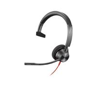 Poly Blackwire 3310-M - Blackwire 3300 series - micro-casque - sur-oreille - filaire - USB-C, jack 3,5mm - noir - Certifié pour Microsoft Teams