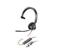 HP Poly Blackwire C3310-M Micro-casque supra-auriculaire filaire Mono noir Suppression du bruit du microphone, Noise Cancelling
