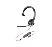 Poly Blackwire 3315 - Microsoft Teams - 3300 Series - micro-casque - sur-oreille - filaire - jack 3,5mm, USB-C - Certifié pour Microsoft Teams
