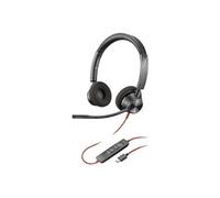 Poly Blackwire 3320 - Blackwire 3300 series - micro-casque - sur-oreille - filaire - USB-C - noir