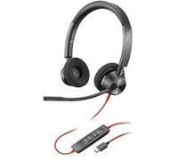 Poly Blackwire 3320 - Blackwire 3300 series - micro-casque - sur-oreille - filaire - USB-C - noir Noir G