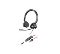 Poly Blackwire 3325 - Blackwire 3300 series - micro-casque - sur-oreille - filaire - jack 3,5mm, USB-A - noir