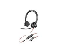 Poly Blackwire 3325 - Blackwire 3300 series - micro-casque - sur-oreille - filaire - jack 3,5mm, USB-C - noir - Certifié pour Microsoft Teams,