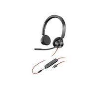 Poly Blackwire 3325 - Blackwire 3300 series - micro-casque - sur-oreille - filaire - jack 3,5mm, USB-C - noir - Certifié pour Microsoft Teams
