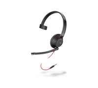 Poly Blackwire 5210 - Blackwire 5200 series - micro-casque - sur-oreille - filaire - jack 3,5mm - noir - Certifié pour Microsoft Teams, Certifié pour Skype for Business, certifié Cisco Jabber...