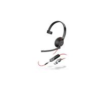 Poly Blackwire C5210 - Bulk - 5200 Series - micro-casque - sur-oreille - filaire - jack 3,5mm, USB-C