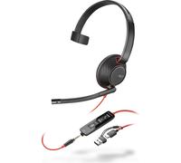Micro-casque monaural USB-C Blackwire 5210 + prise 3,5 mm + adaptateur USB-C/A (lot)