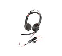 Poly Blackwire 5220 - Blackwire 5200 series - micro-casque - sur-oreille - filaire - USB-A, jack 3,5mm - noir - Certifié pour Microsoft Teams,