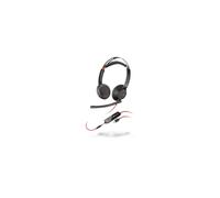 Plantronics B2B Blackwire 5220 Binaural Bandeau Noir, Rouge - Casques audio (Centre d'appel/Bureau, Binaural, Bandeau, Noir, Rouge, Bouton, Simili-cuir, Metal, Plastique)