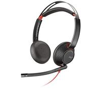 POLY Blackwire 5220 Casque Avec fil Arceau Appels/Musique USB Type-C Noir, Rouge
